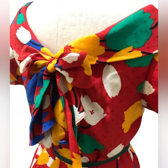 FINAL MARKDOWN Vintage Rainbow Color Block 2 pc. Set  XS Rare - Picture 5 of 10